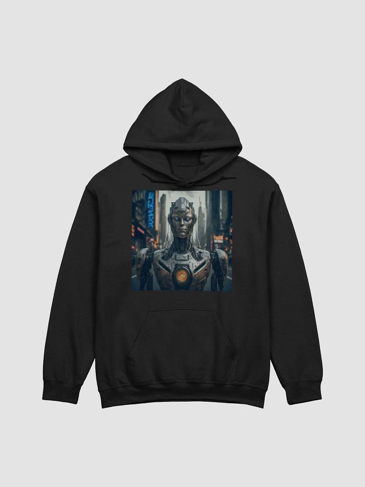 Neon Cyborg Cityscape Hoodie product image (3)