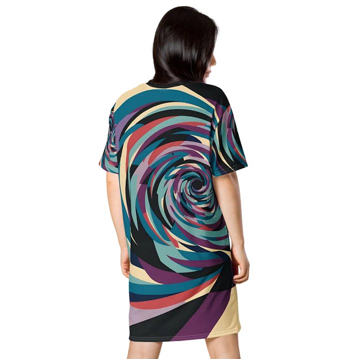 Abstract Lithographic Pattern Design T-shirt Dress - v1 product image (1)