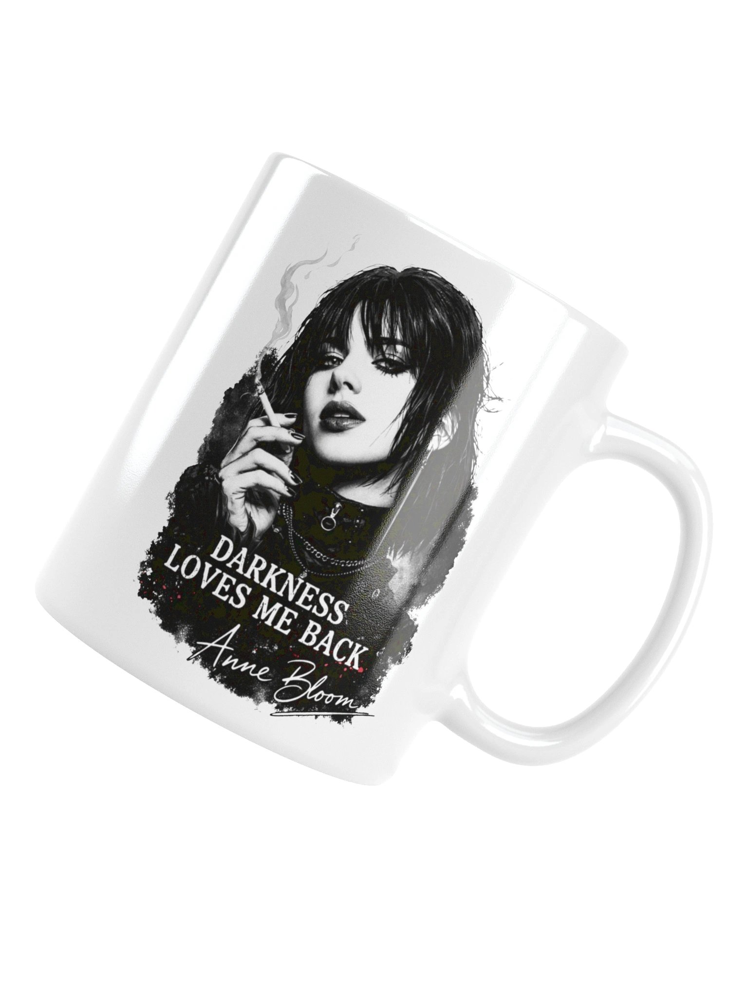 White Glossy Mug - Darkness Loves Me Back product image (18)