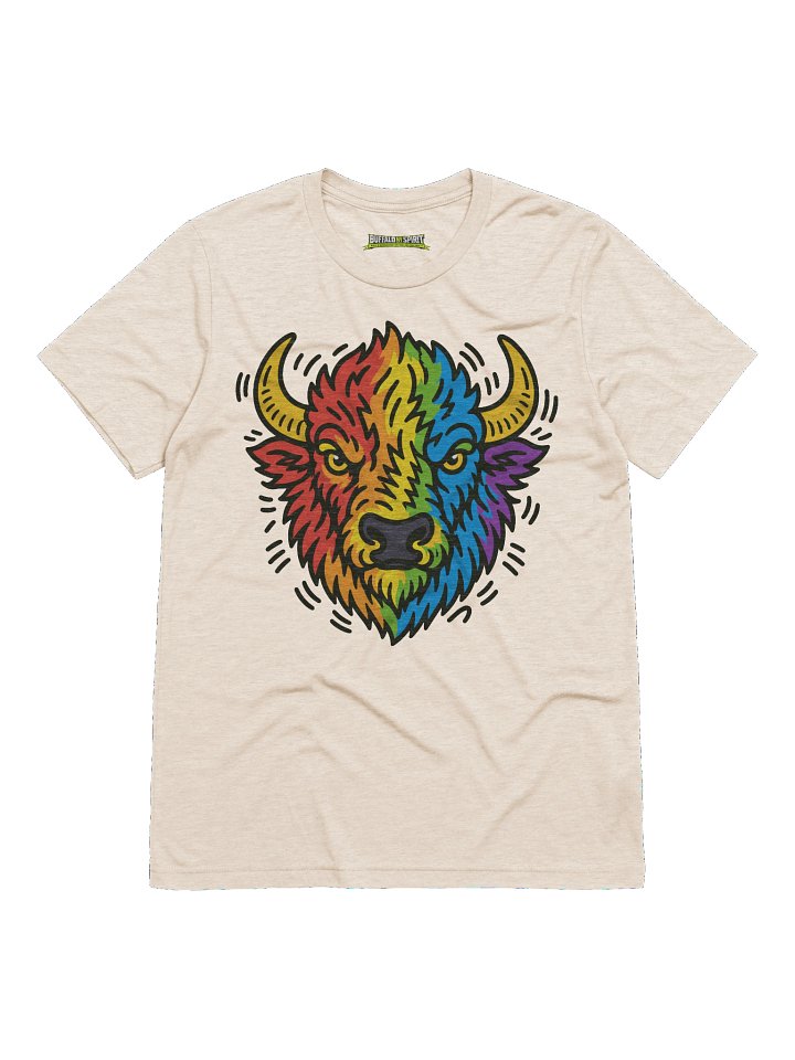 Rainbow Haring Buffalo Bison T-Shirt | Neutral Streetwear Buffalo NY Shirt | Everyday 716 Apparel product image (1)