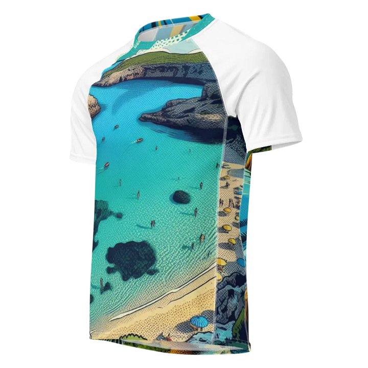 Coastal Bliss Men's Rash Guard |Ai Design product image (1)