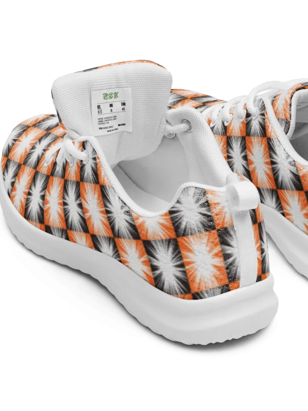 Arachnid Blaze Women's Sneakers Orange Burst Checkerboard Sneaker product image (8)