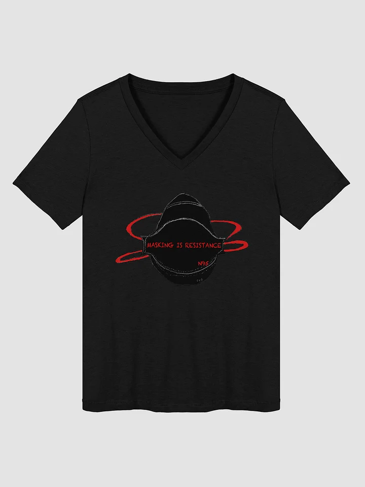 Masking Is Resistance Relaxed V-Neck Tee product image (1)