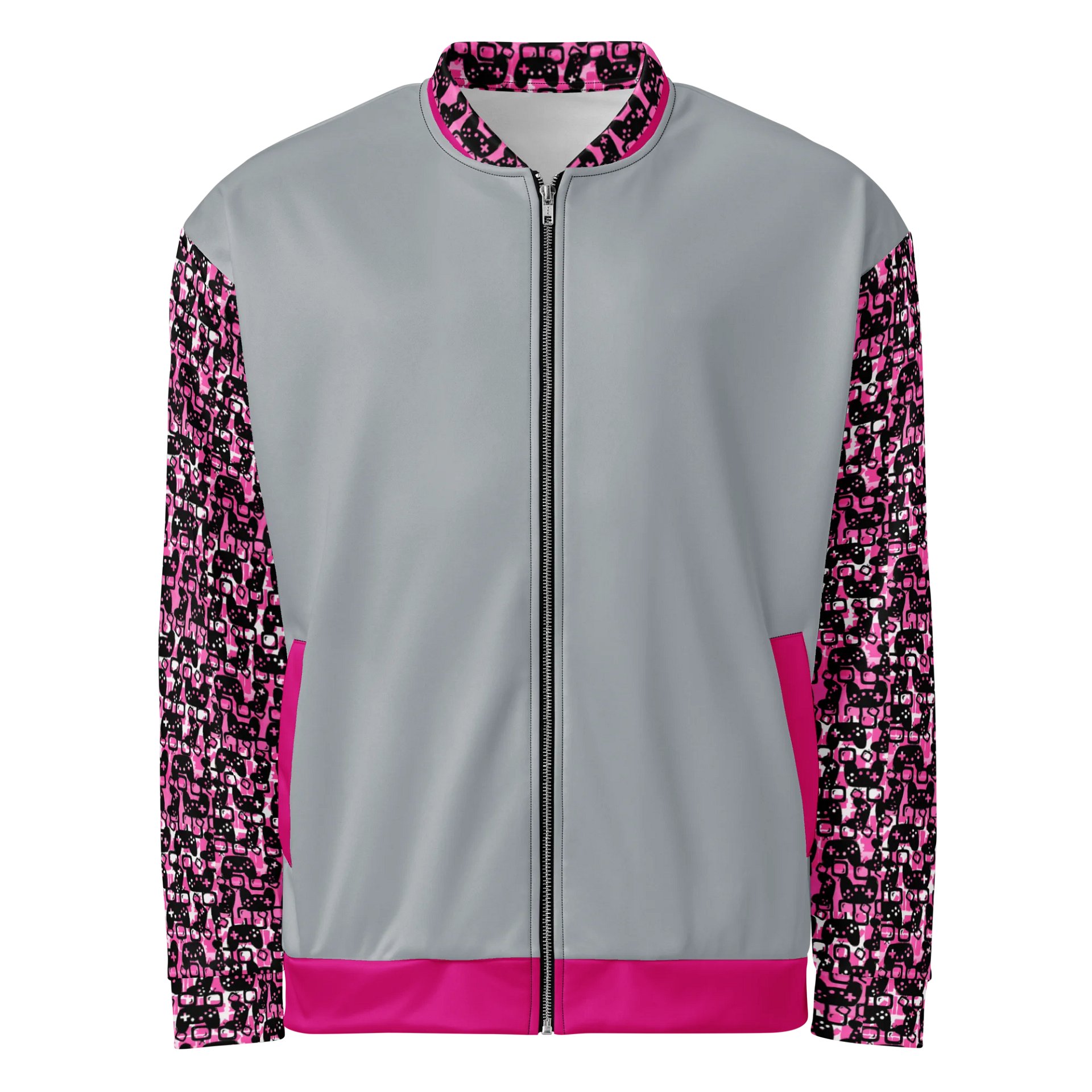 Experience Stories Unisex Bomber Jacket (Pink, Gray, and Black) product image (2)