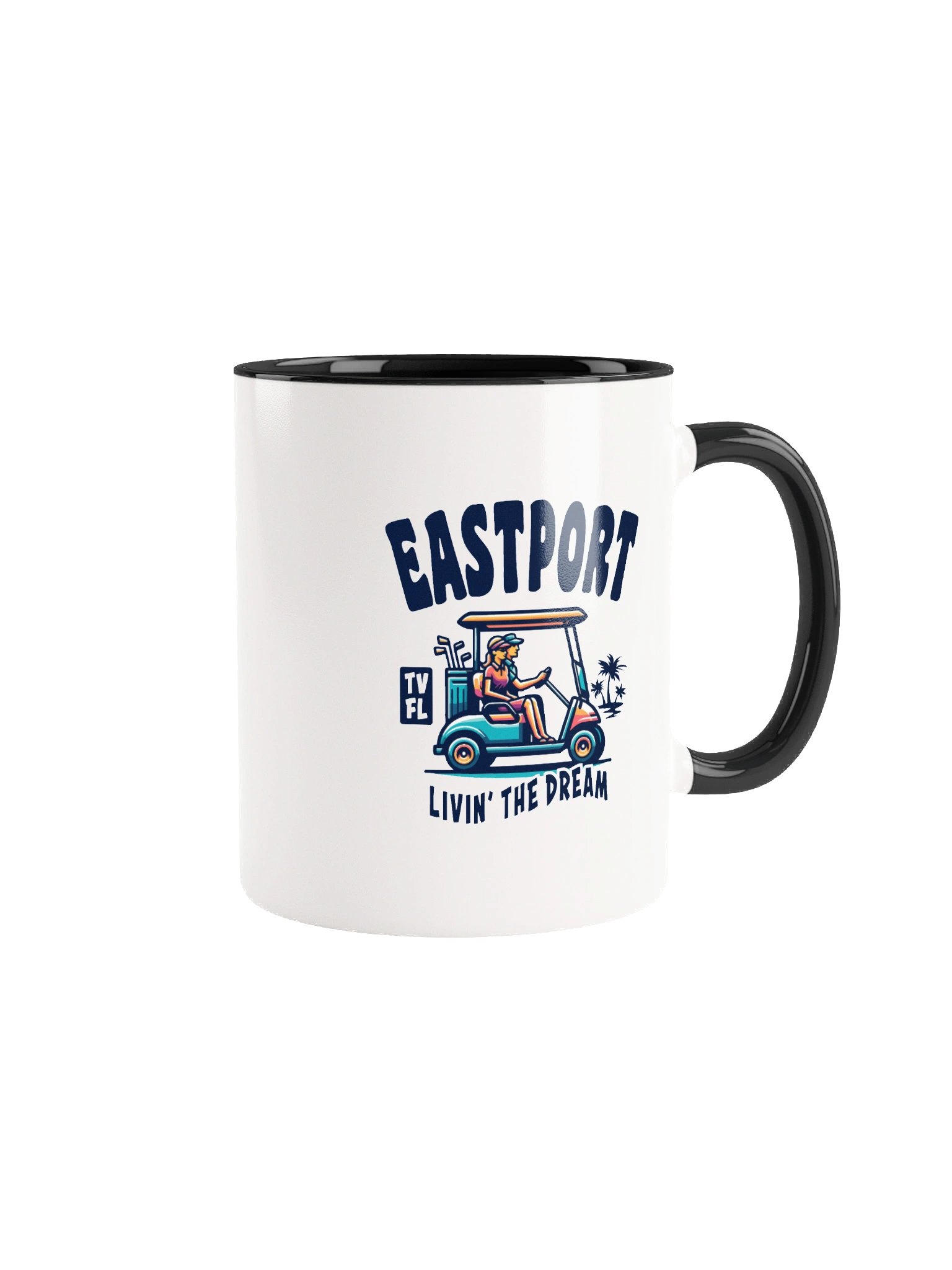 Eastport TV Florida USA Fun Golf Cart Design Coffee Mug product image (1)
