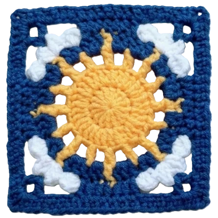 Sun and Clouds Granny Square 2 product image (1)