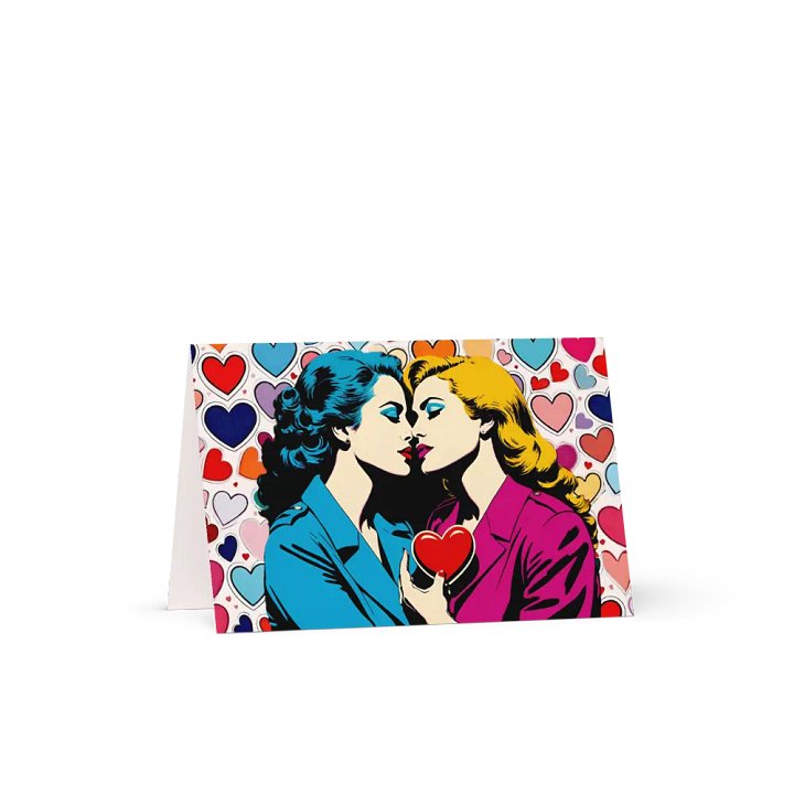 Lesbe Valentines, Retro Colors in Love Card product image (4)