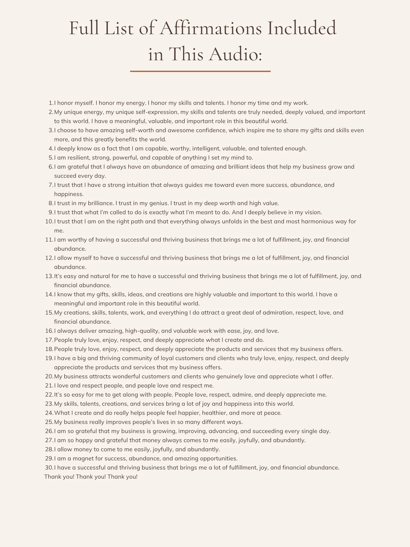 Business Success Affirmations — Manifest Clients and Money | MP3 Download product image (2)