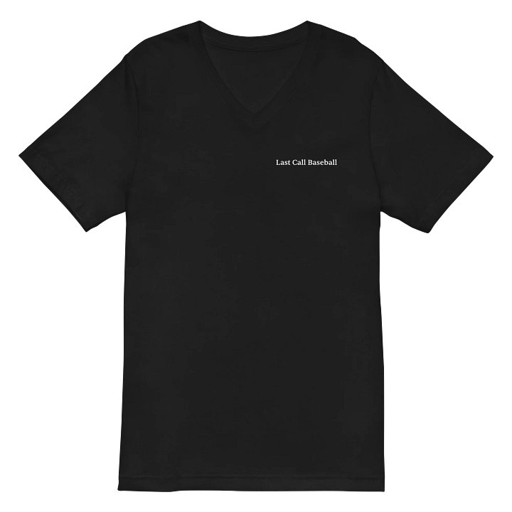 Last Call Baseball Men's Black V-Neck T-Shirt product image (2)