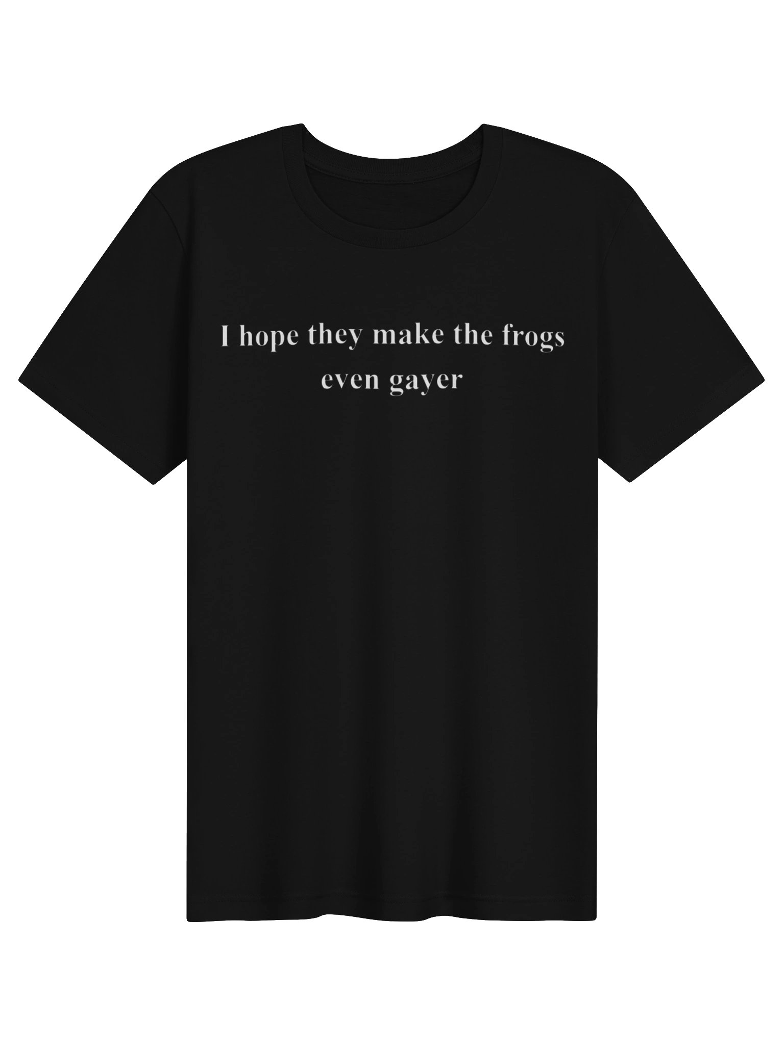 Gayer Frogs Tee | Satirical Queer Graphic Tee product image (2)