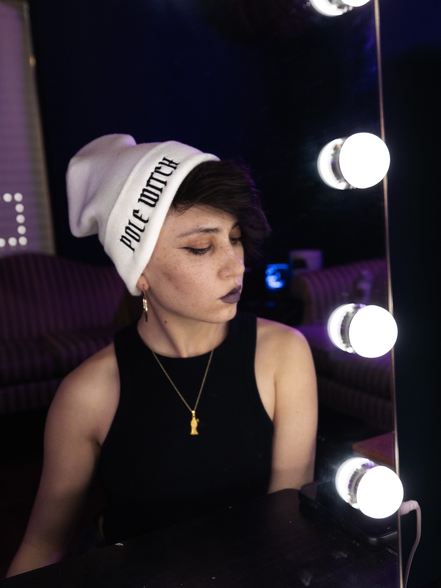 POLE WITCH Blackout Embroidered Beanie product image (16)
