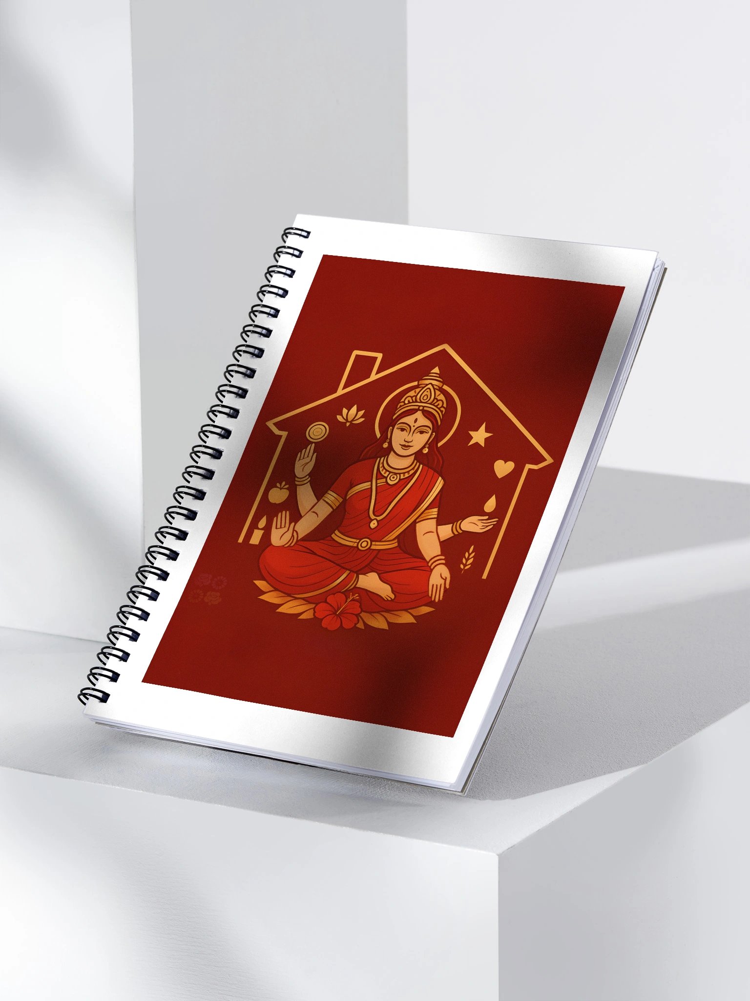 Happy Home with Ashta Lakshmi, Goddess Ritual Spiral Notebook product image (3)