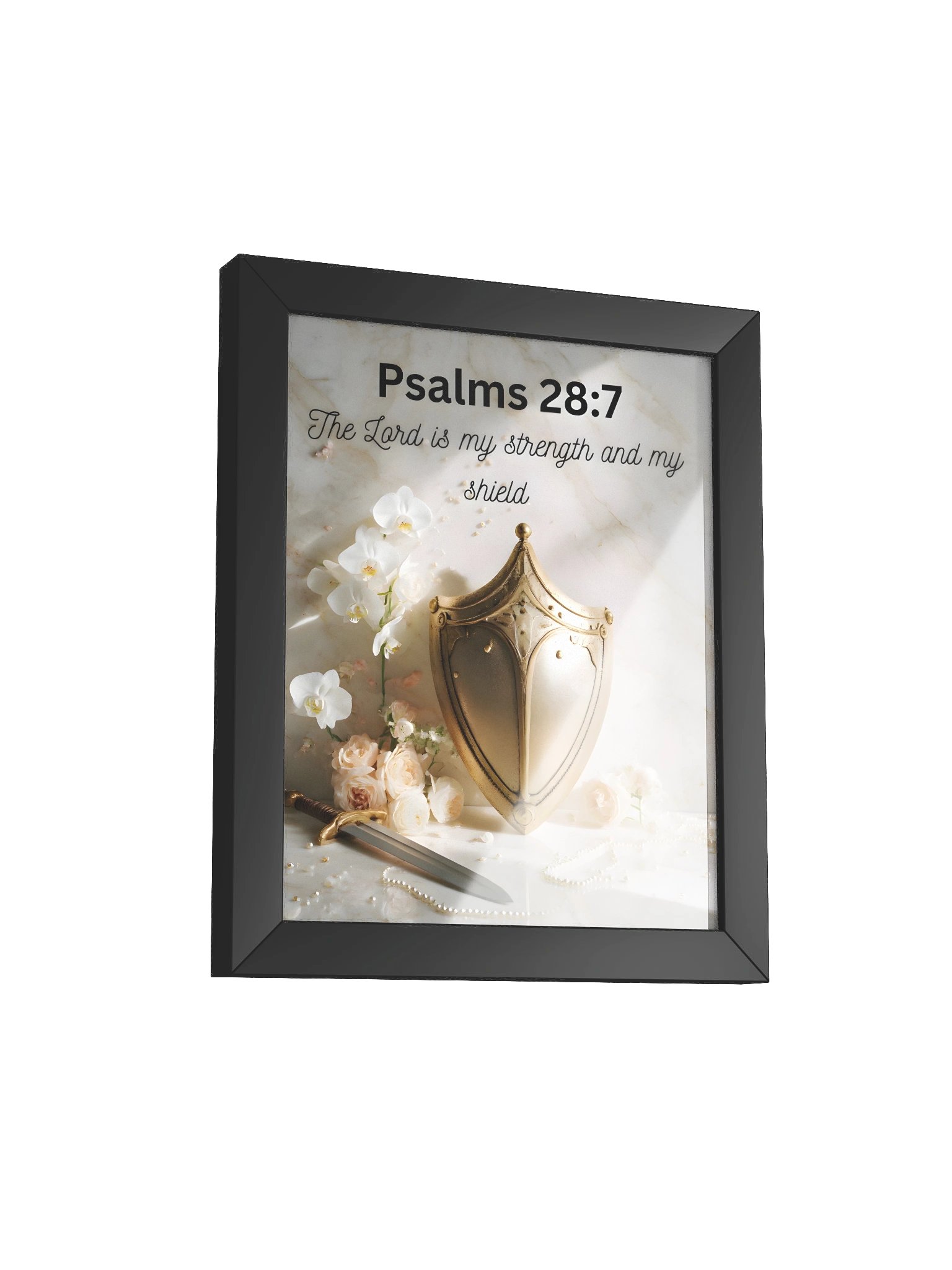 Psalms 28:7 – Strength & Protection Wall Art product image (2)