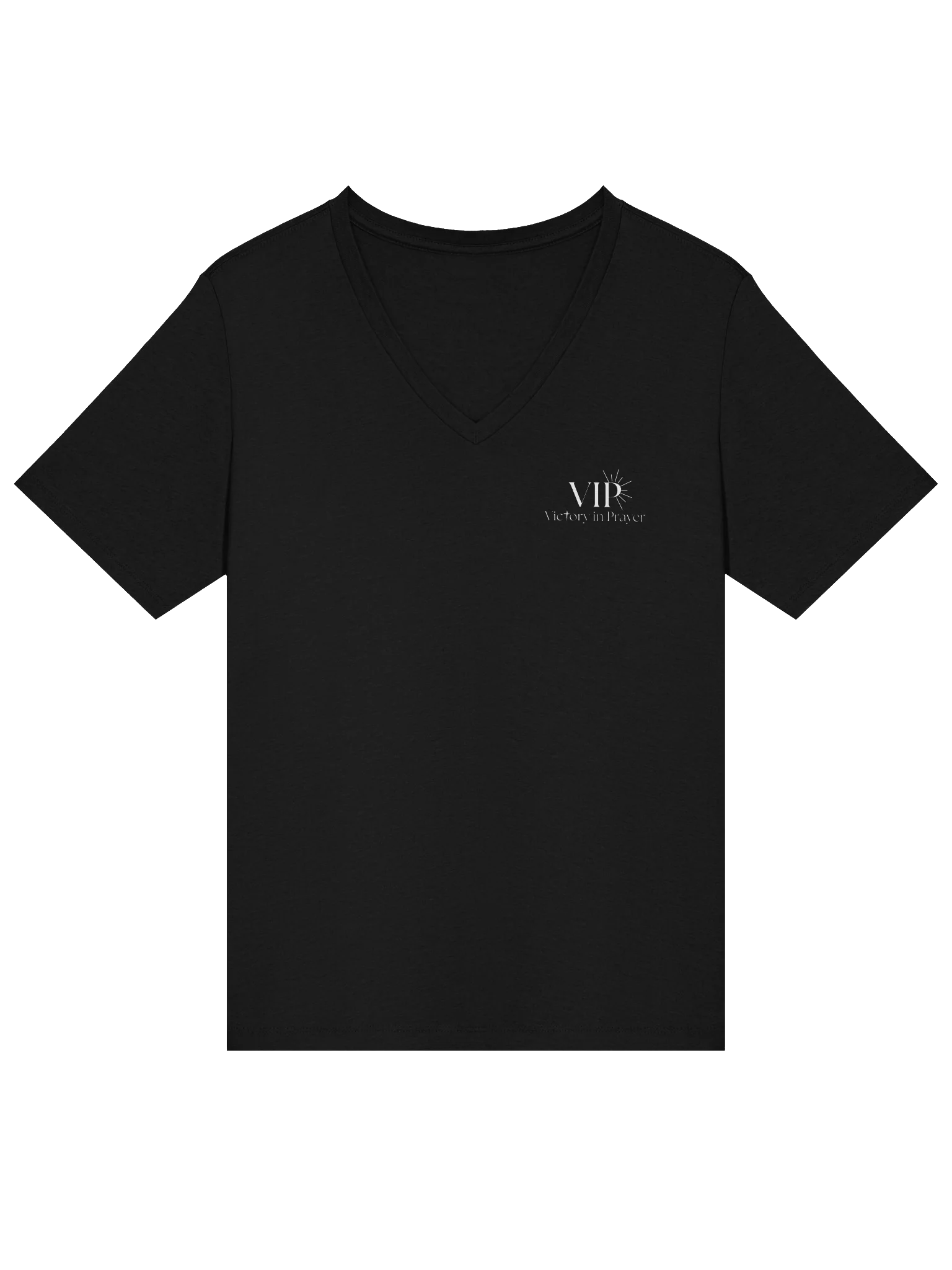 VIP Victory in Prayer Relaxed Clothed in Faith Womens V-Neck Tee product image (1)