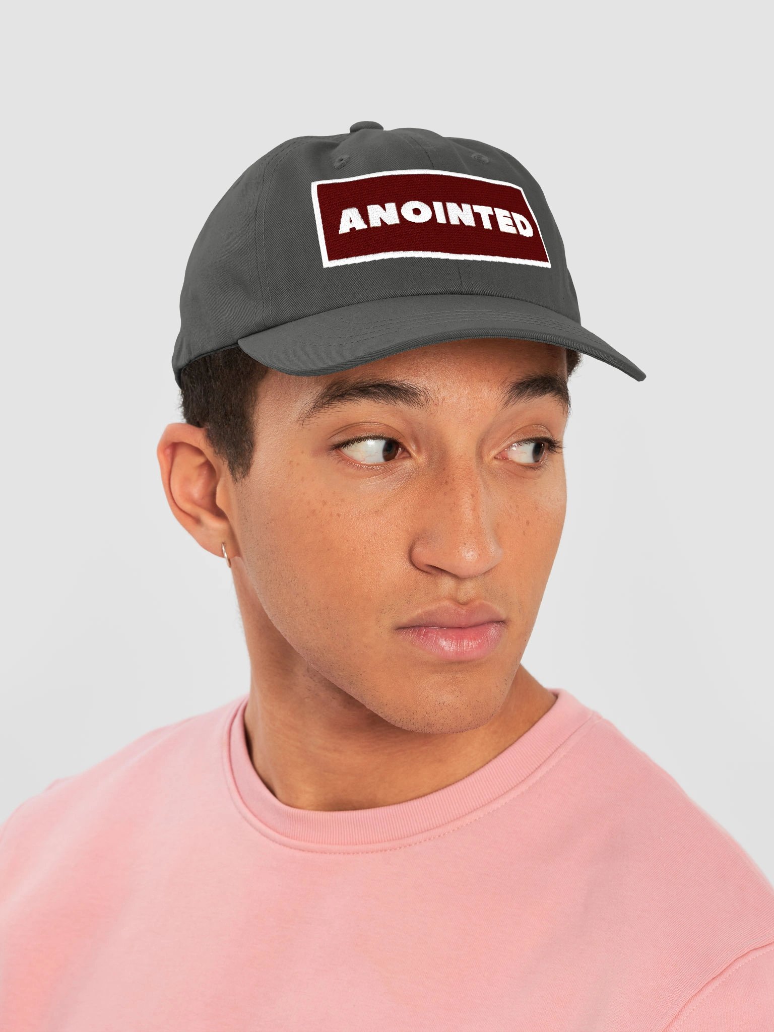 Anointed Embroidered Dad Hat (Maroon Patch) product image (26)