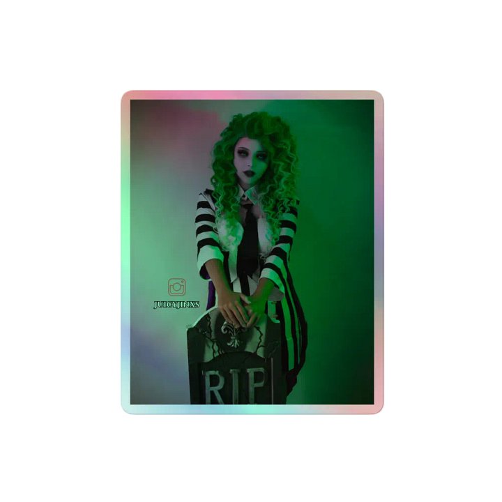 JuicyJinxs Beetlejuice Cosplay Holographic Sticker product image (2)