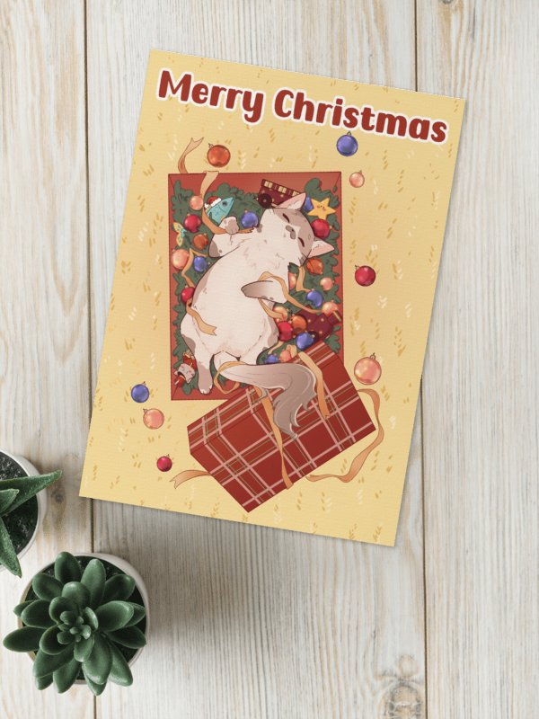 Festive cat box - Printable Christmas Card | Digital Download product image (3)