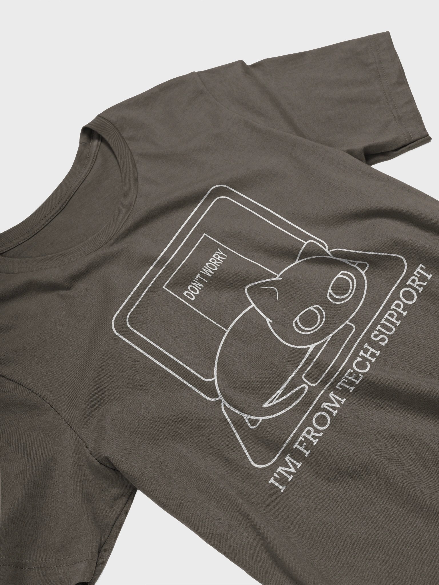 Cat on Laptop (White Print) - Unisex Adult Super Soft Lightweight T-shirt product image (2)
