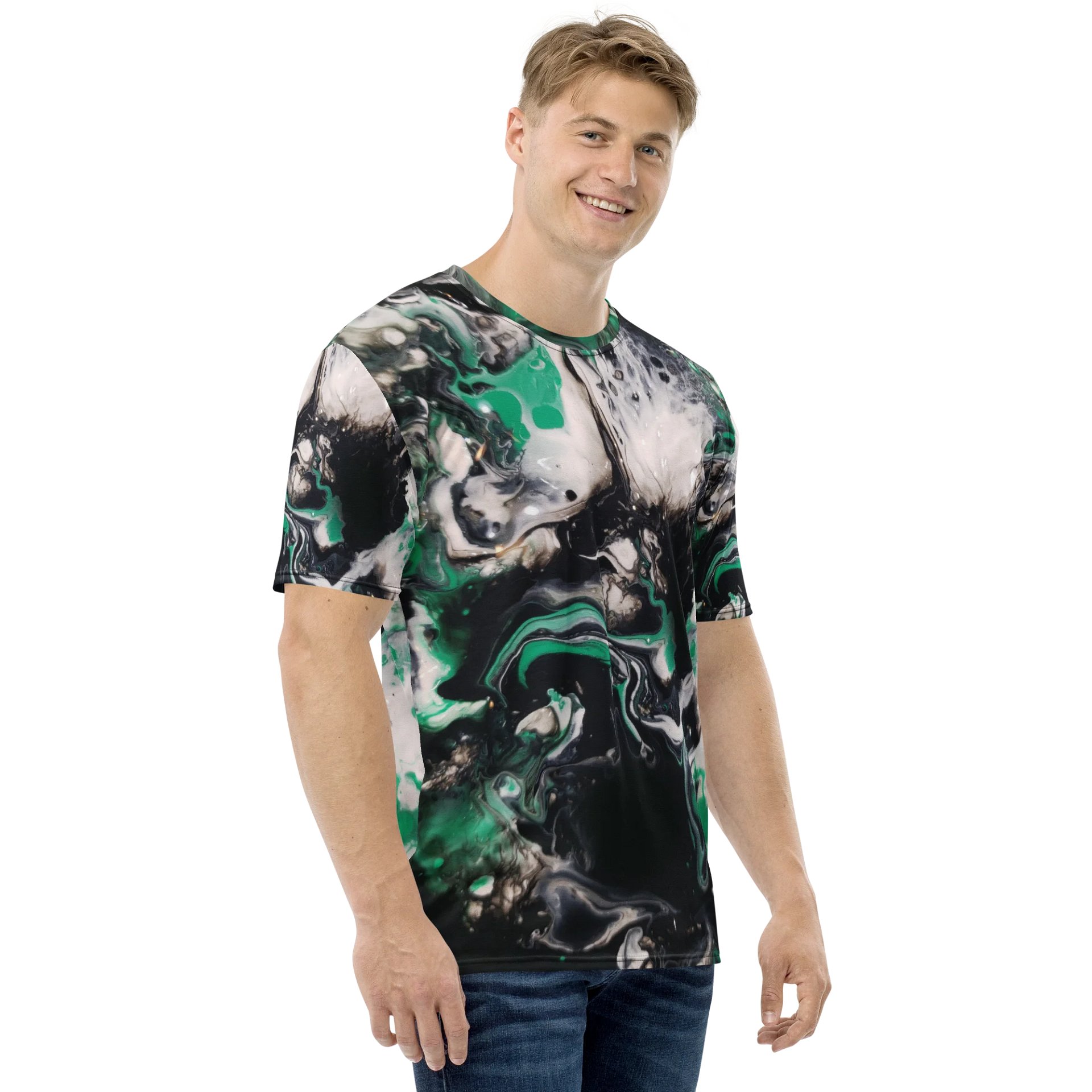 Green Waves - Vivid Expression All-Over Print Tee product image (4)
