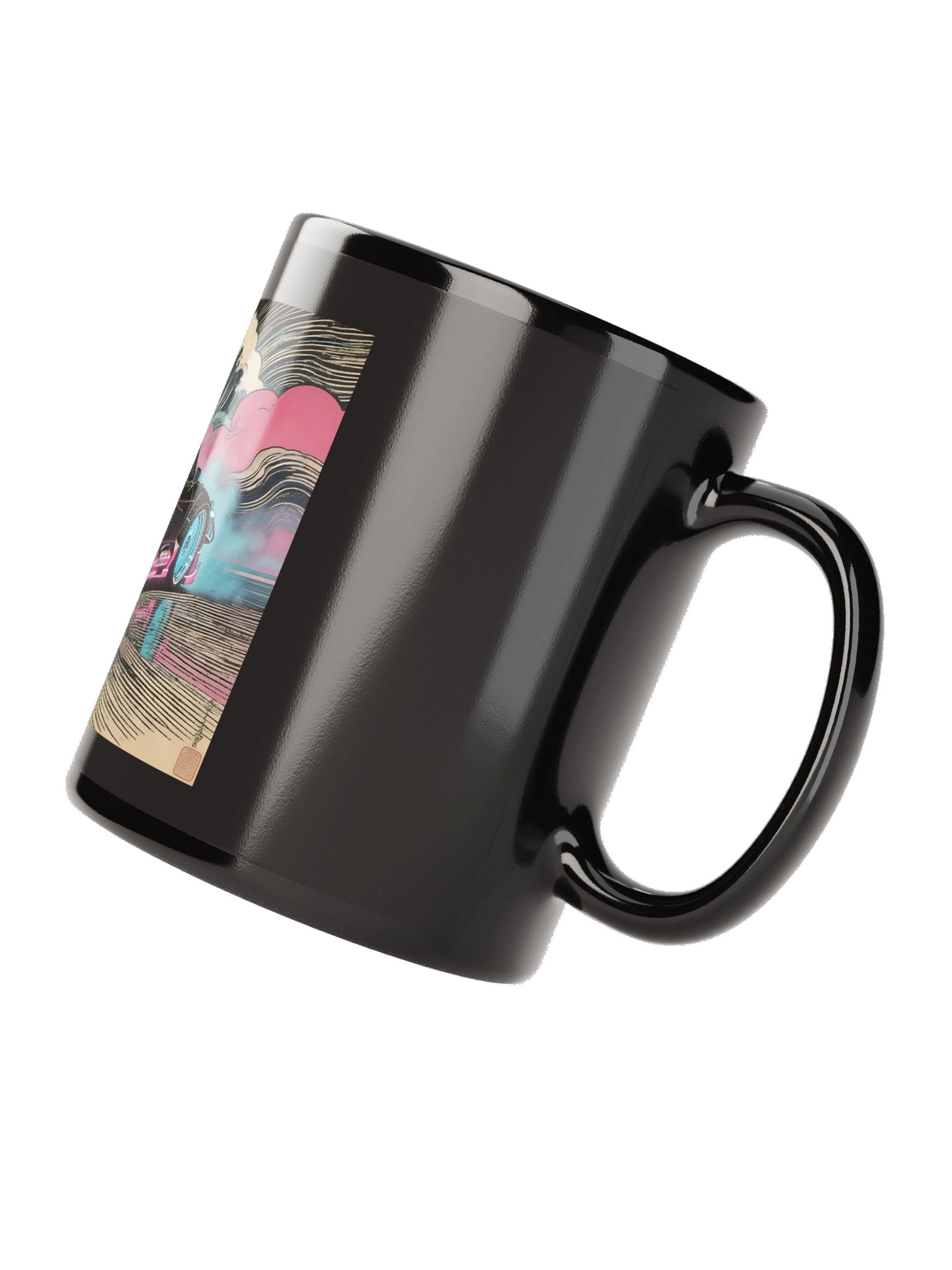 TS-69 Ukiyo-e Mug | Black Glossy Mug product image (4)