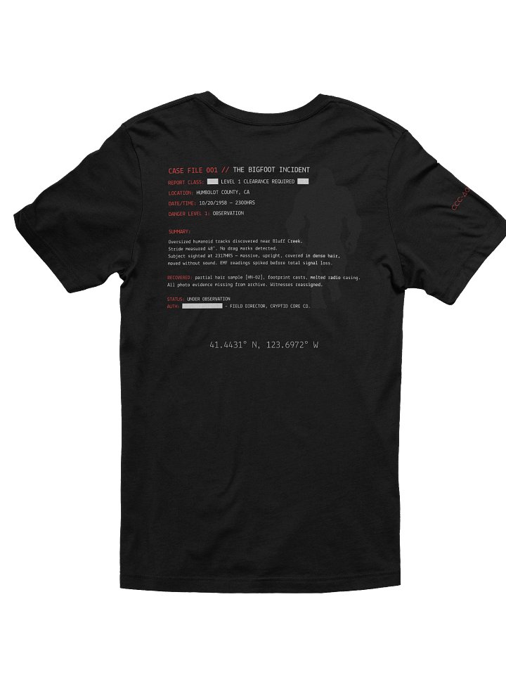 CASE FILE 001 // THE BIGFOOT INCIDENT product image (2)