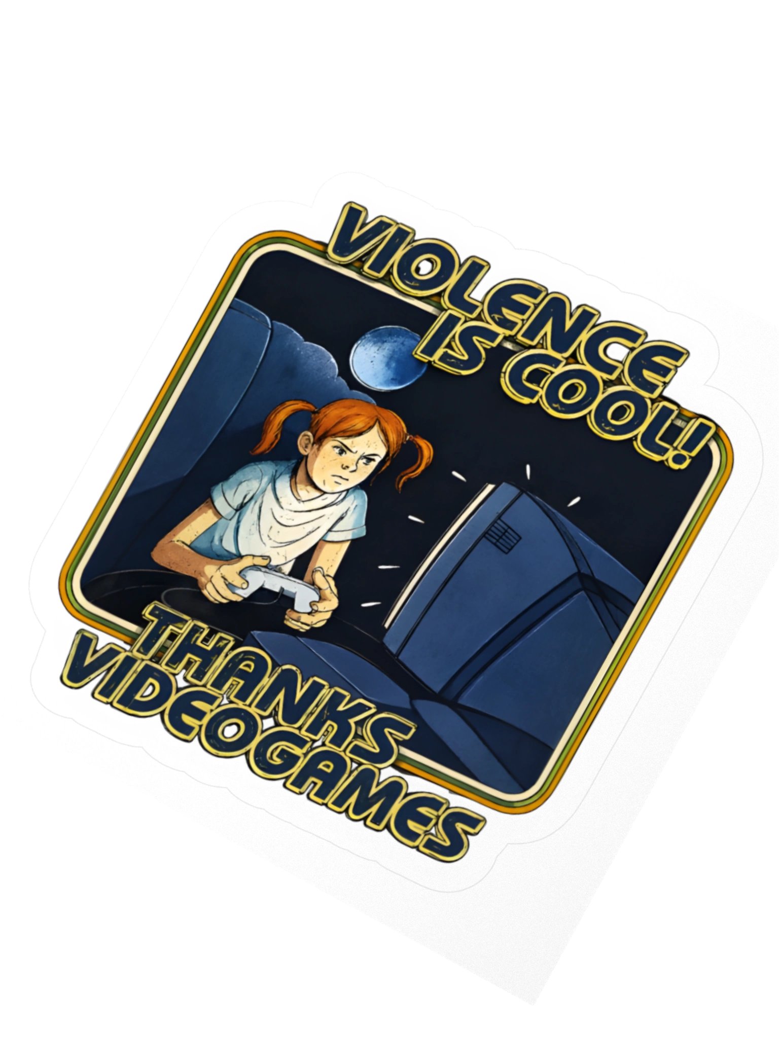 GTA VI “Violence Is Cool, Thanks Video Games” Sticker product image (4)