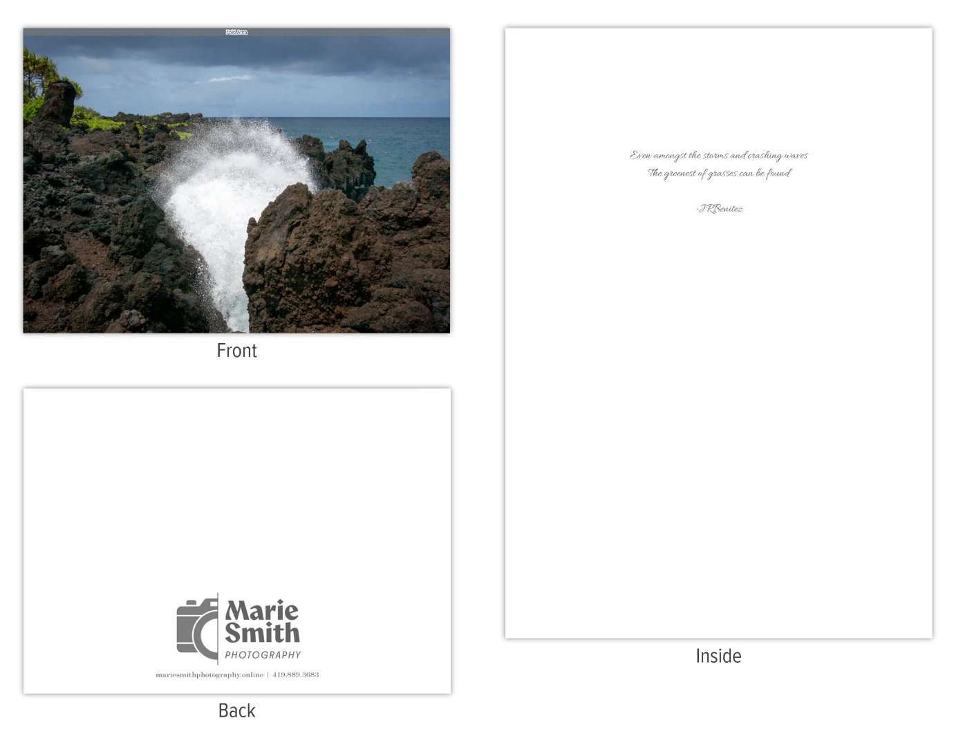 Splash of Serenity Greeting Card - Set of 5 product image (1)