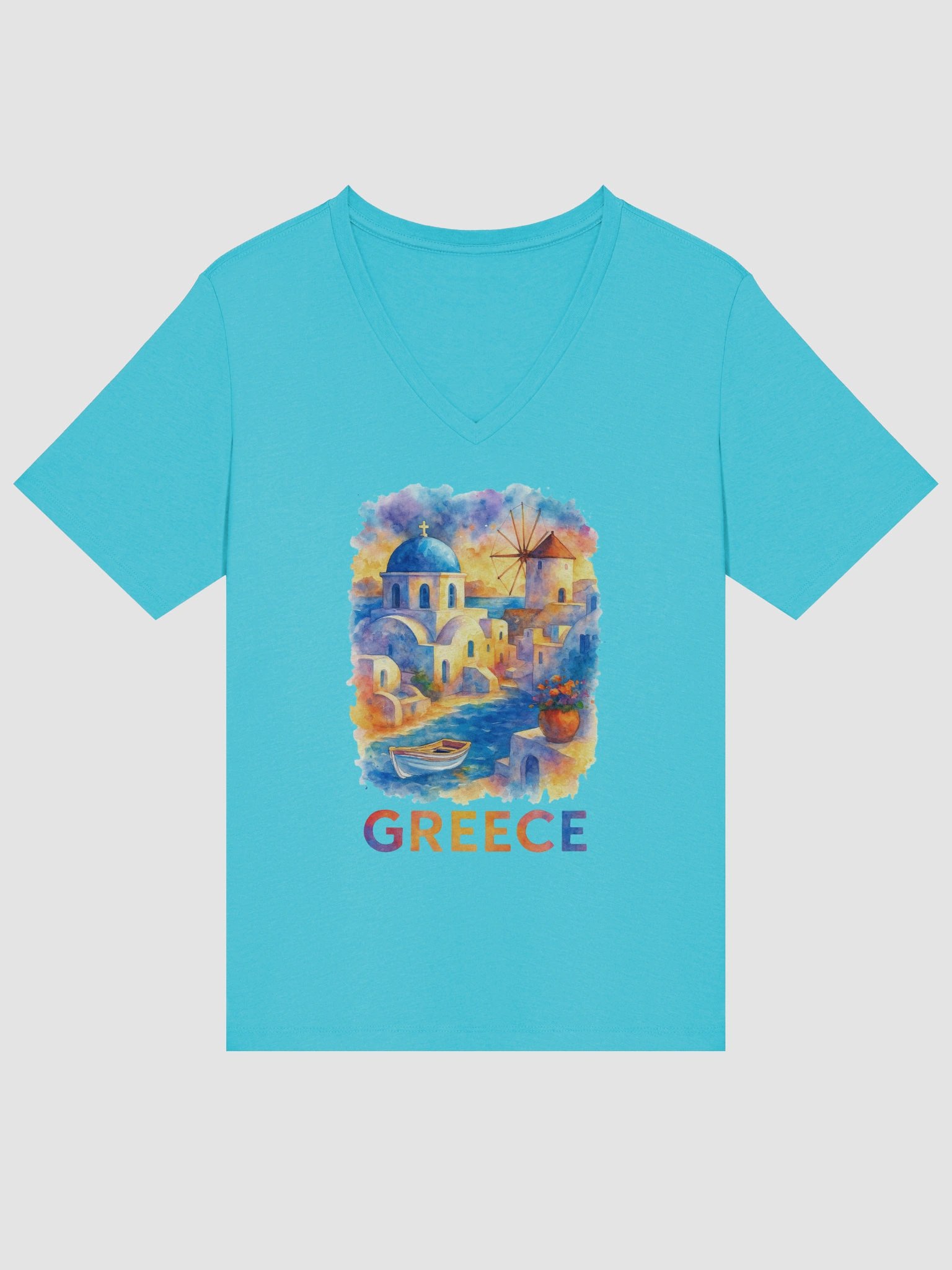 Greece – Women’s V-Neck Tee product image (16)