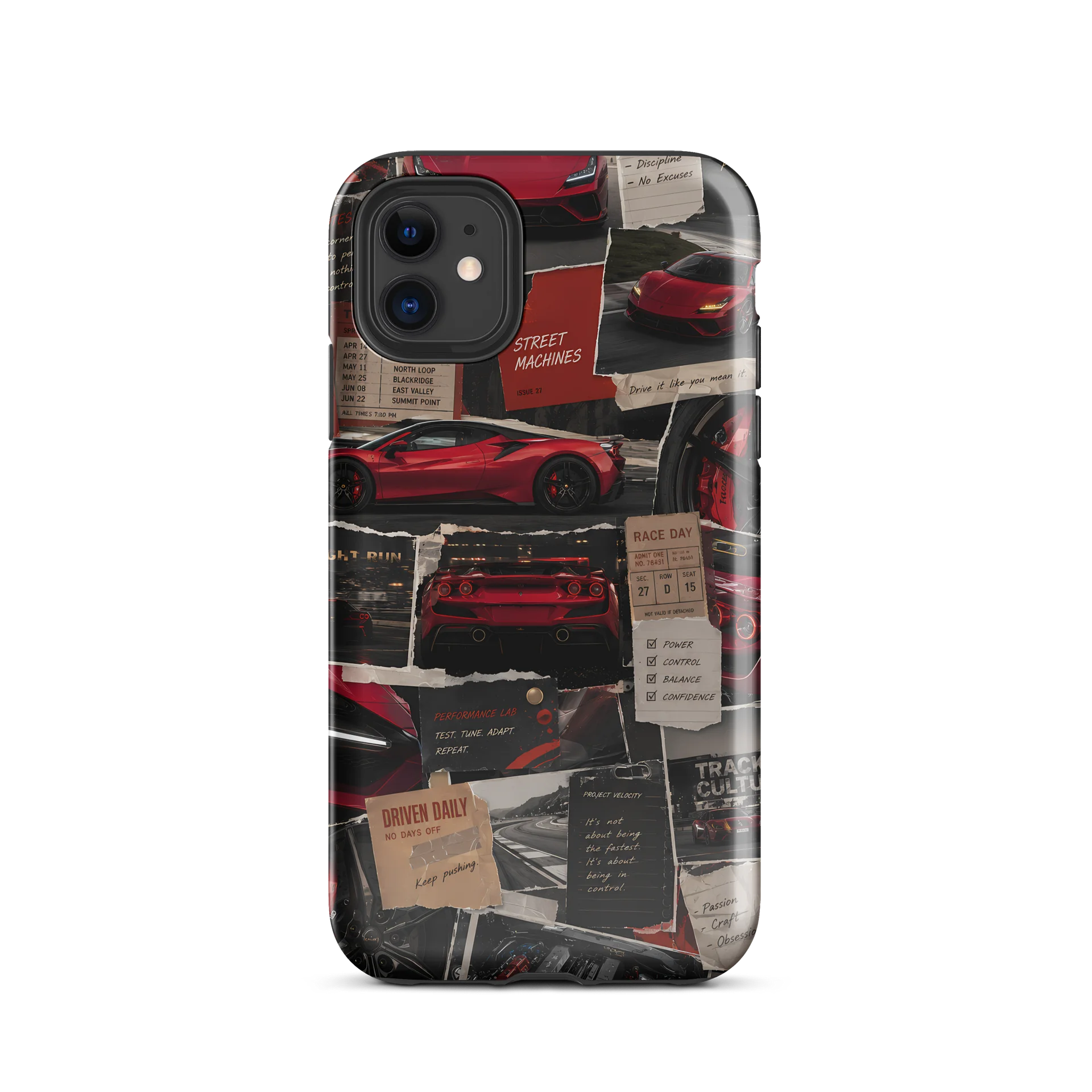 Rosso Corsa Racing Collage Premium Tough Phone Case product image (28)