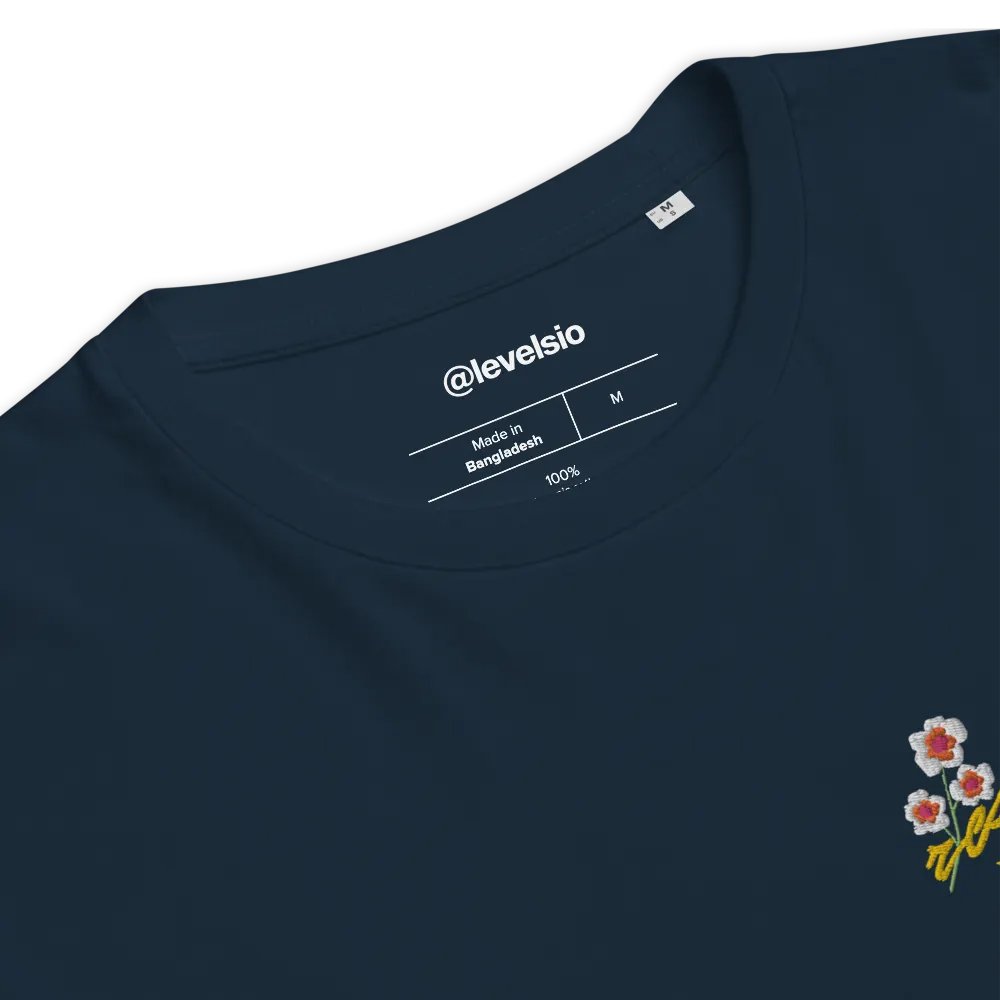 reset europe w/ flowers embroidered t-shirt - 100% organic cotton product image (3)