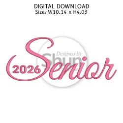 Senior 2026 Embroidery Design product image (1)