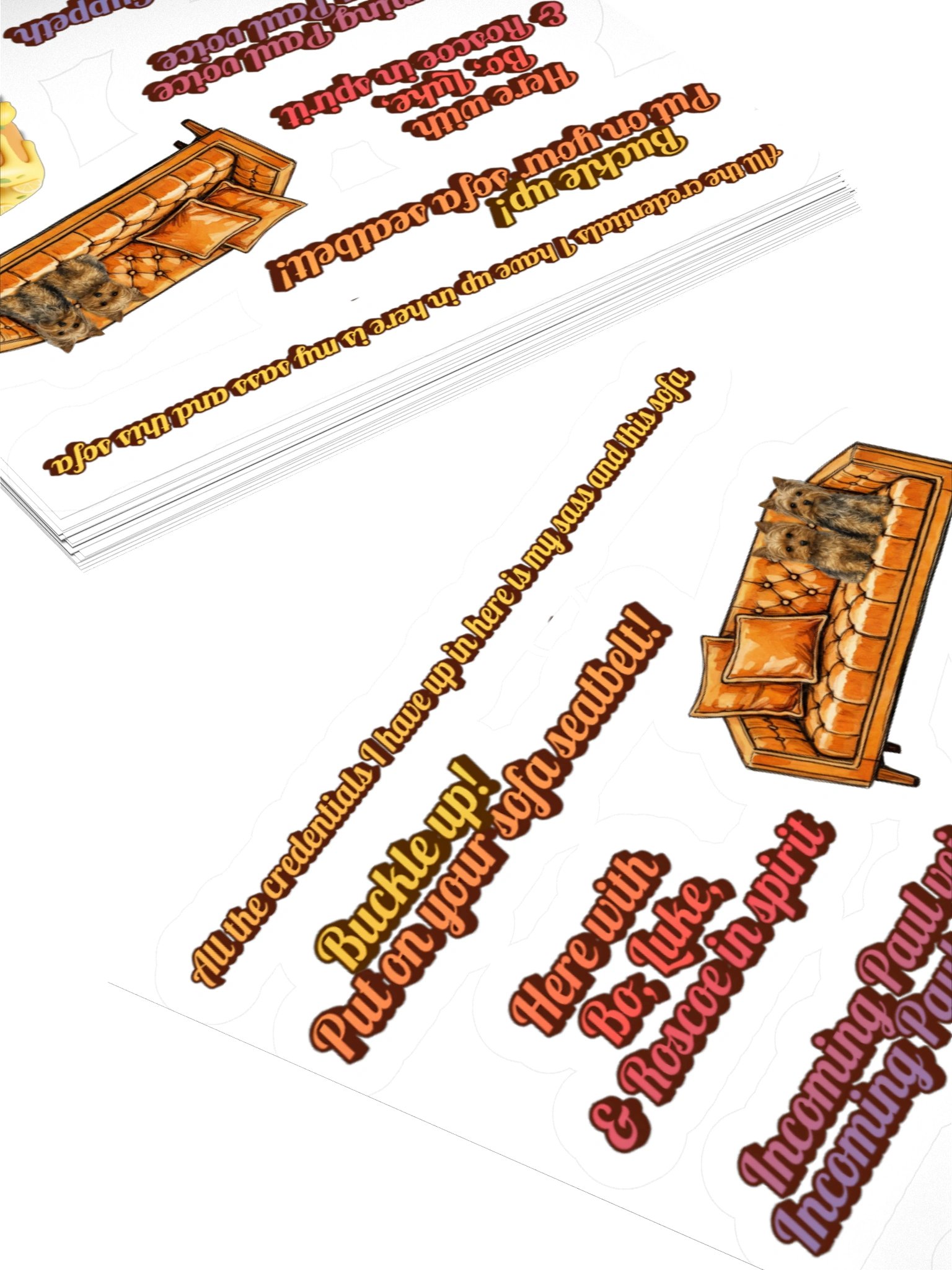 Sofa Squad Sayings Sticker Sheet product image (10)