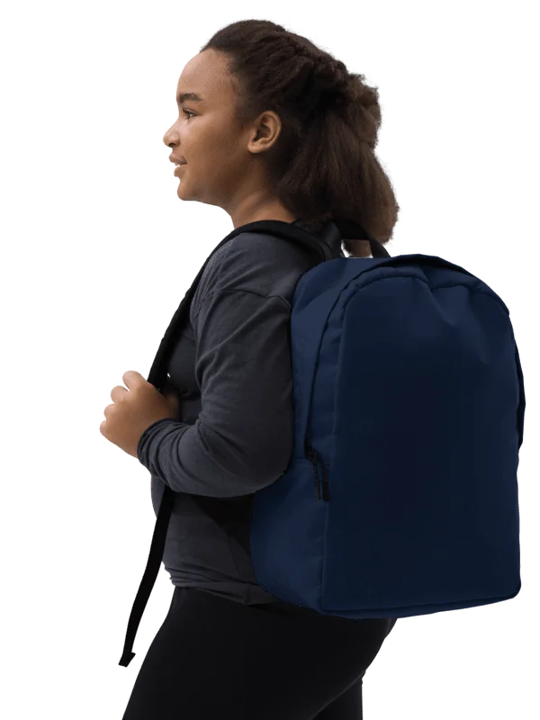 Customizable Minimalist Blue Backpack product image (3)