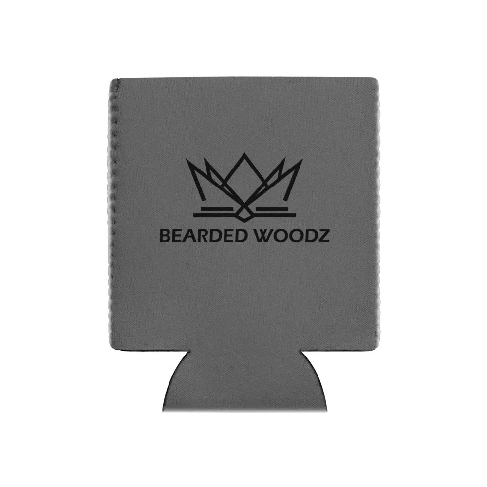 Coozie Can Cooler (Design: Bearded Woodz) Grey product image (1)