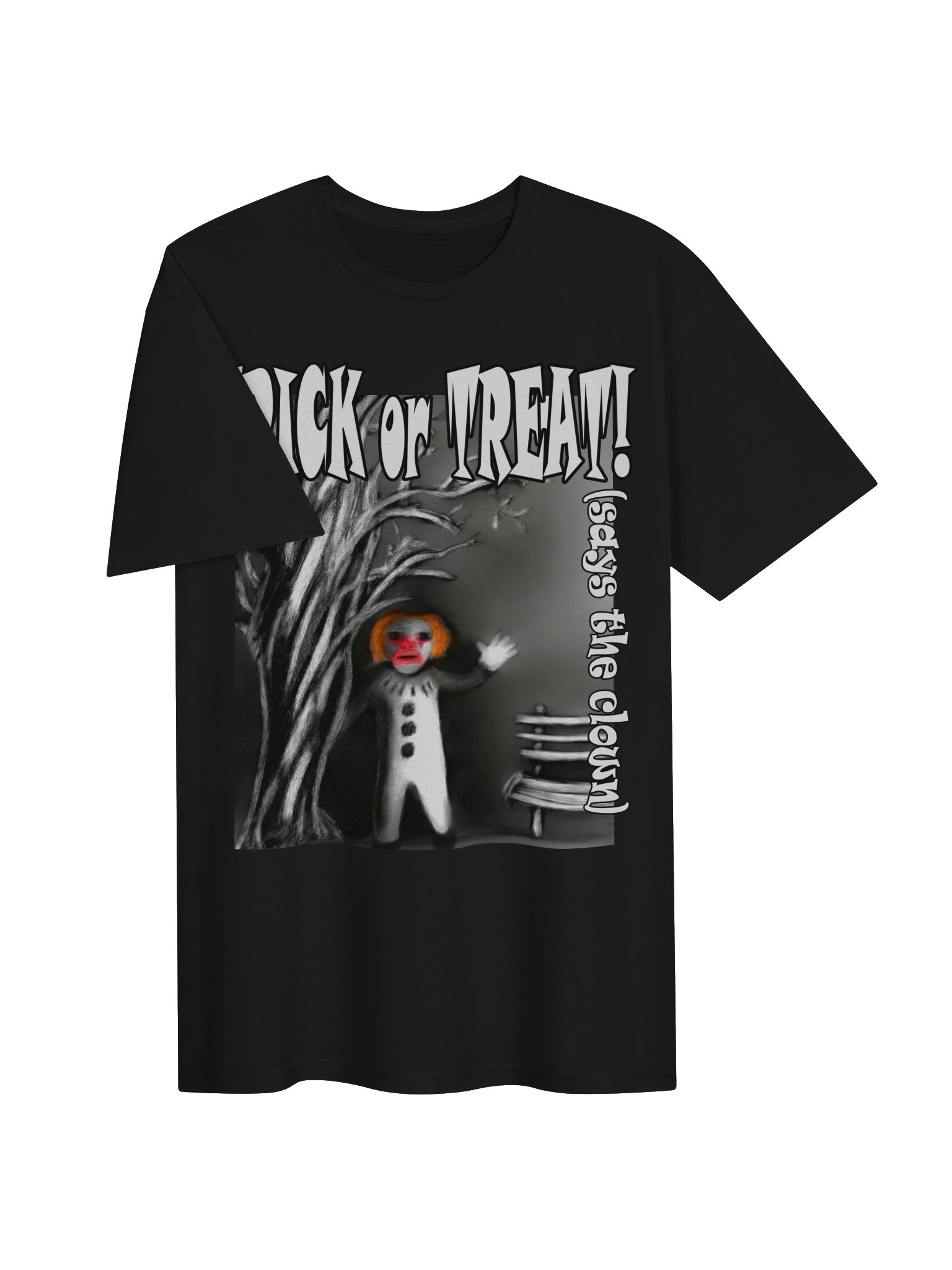 Clown "Trick or Treat" T-Shirt. Unisex Gildan Softstyle T-Shirt product image (2)