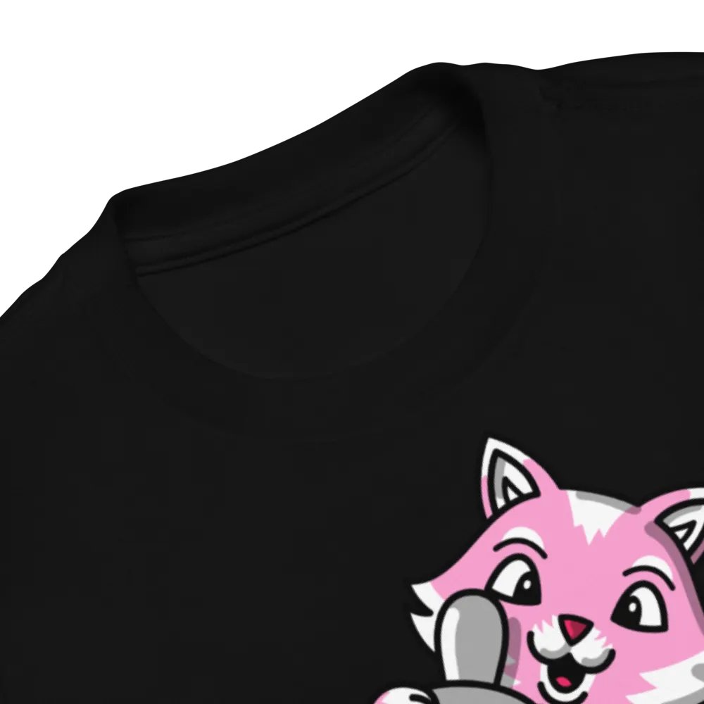 Cheerful Cat Rolling Pin Toddler T-Shirt product image (12)