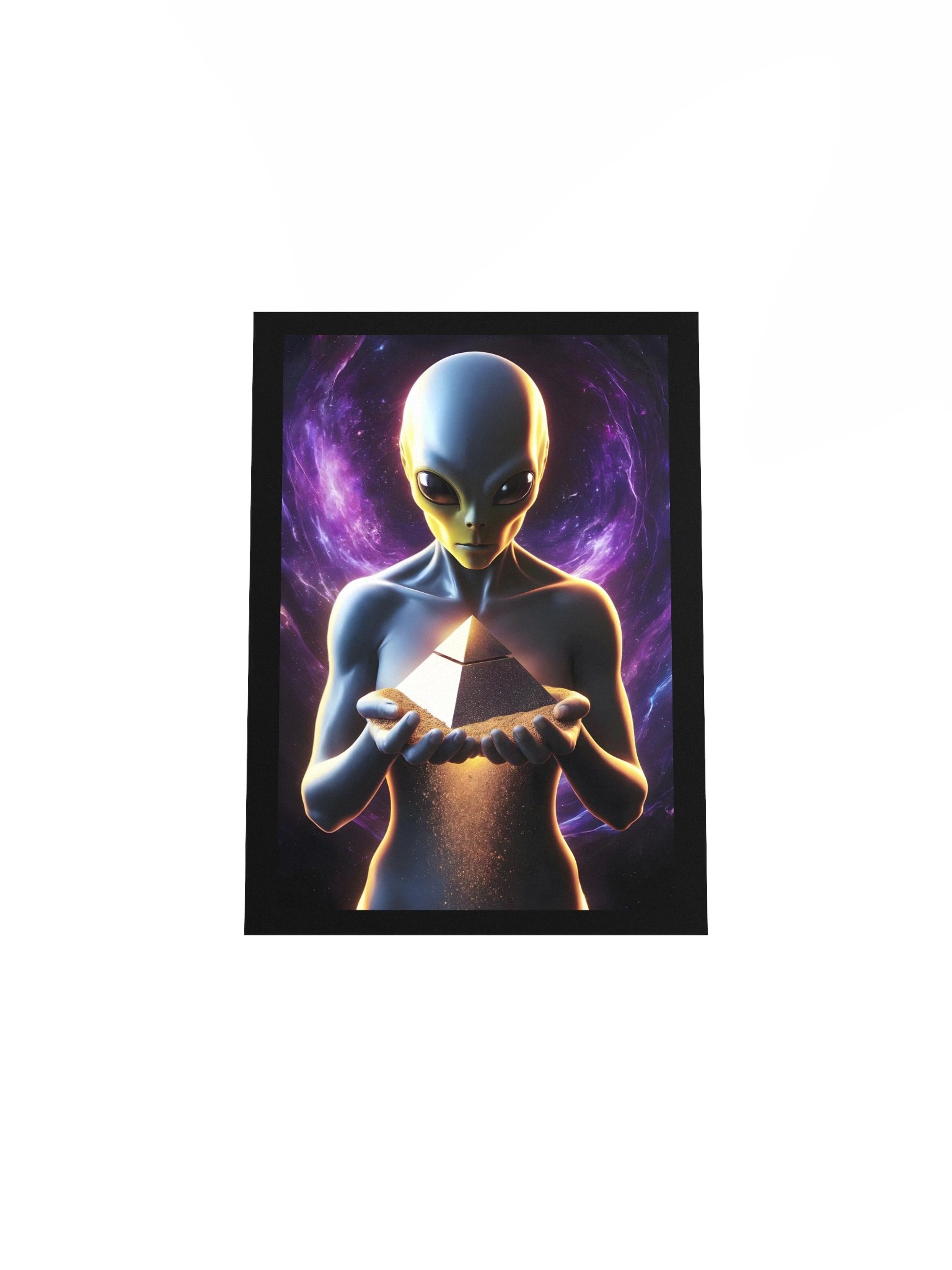 Cosmic Alien Pyramid Poster – Mystical Extraterrestrial Wall Art product image (5)