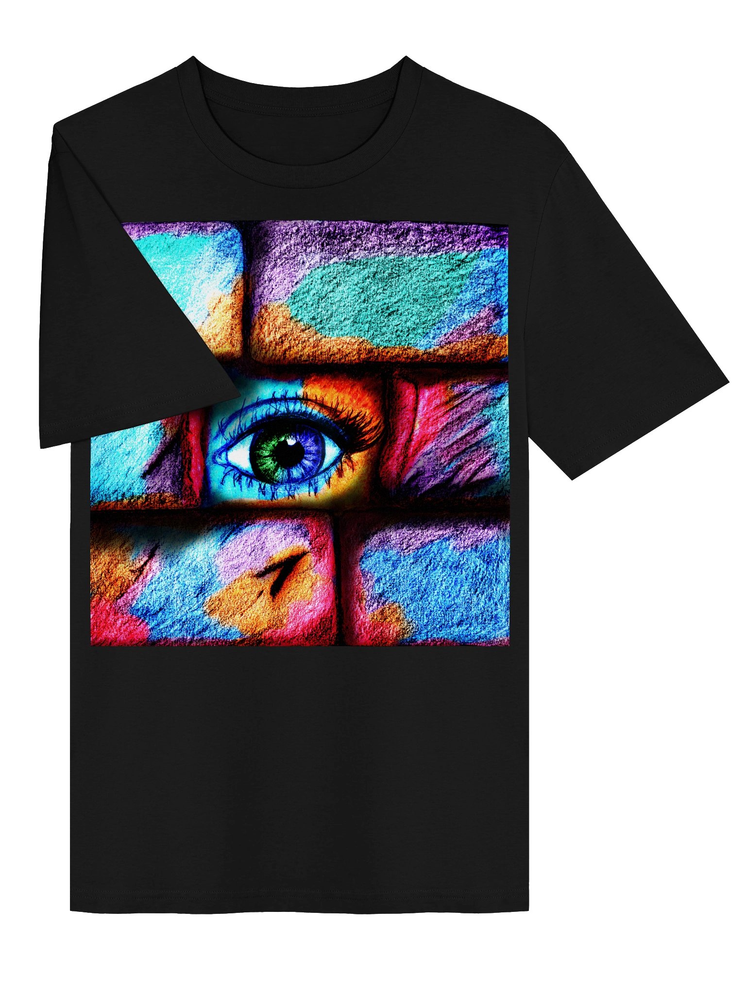 "Eye behind wall" T-Shirt. Unisex Stanley/Stella Organic Ribbed Neck T-Shirt product image (2)