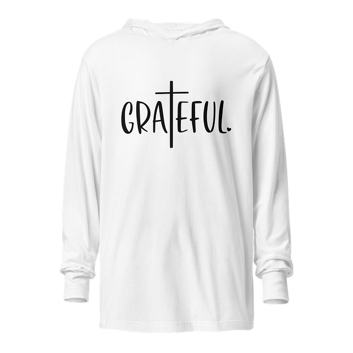 Grateful Vibes Long Sleeve Hooded T-Shirt product image (1)
