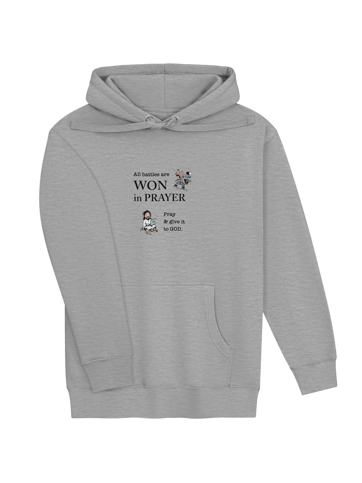 "Won in Prayer" unisex hoodie product image (3)