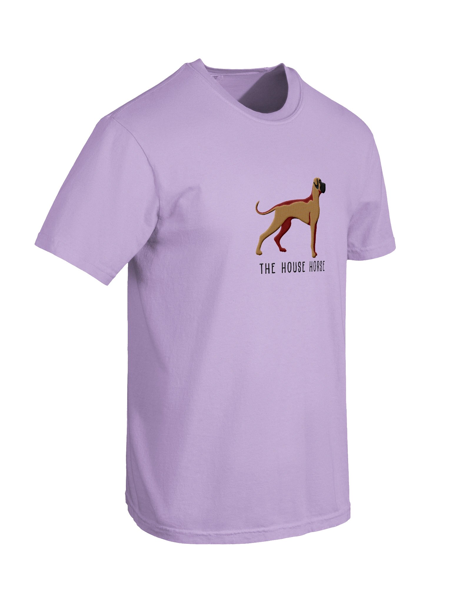 The House Horse T-Shirt(Embroidered) of a Great Dane(Tan, Black Mask) product image (11)