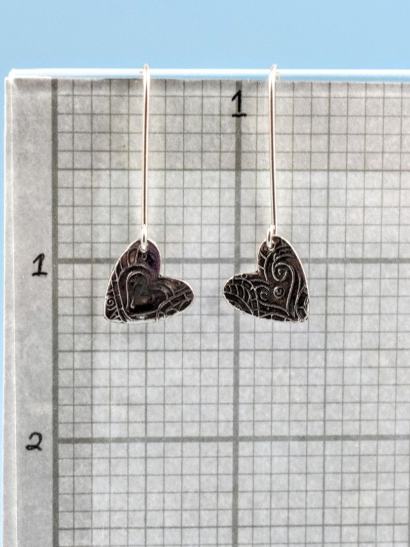 Hearts Sterling Silver Earrings – A Touch of Romance product image (2)