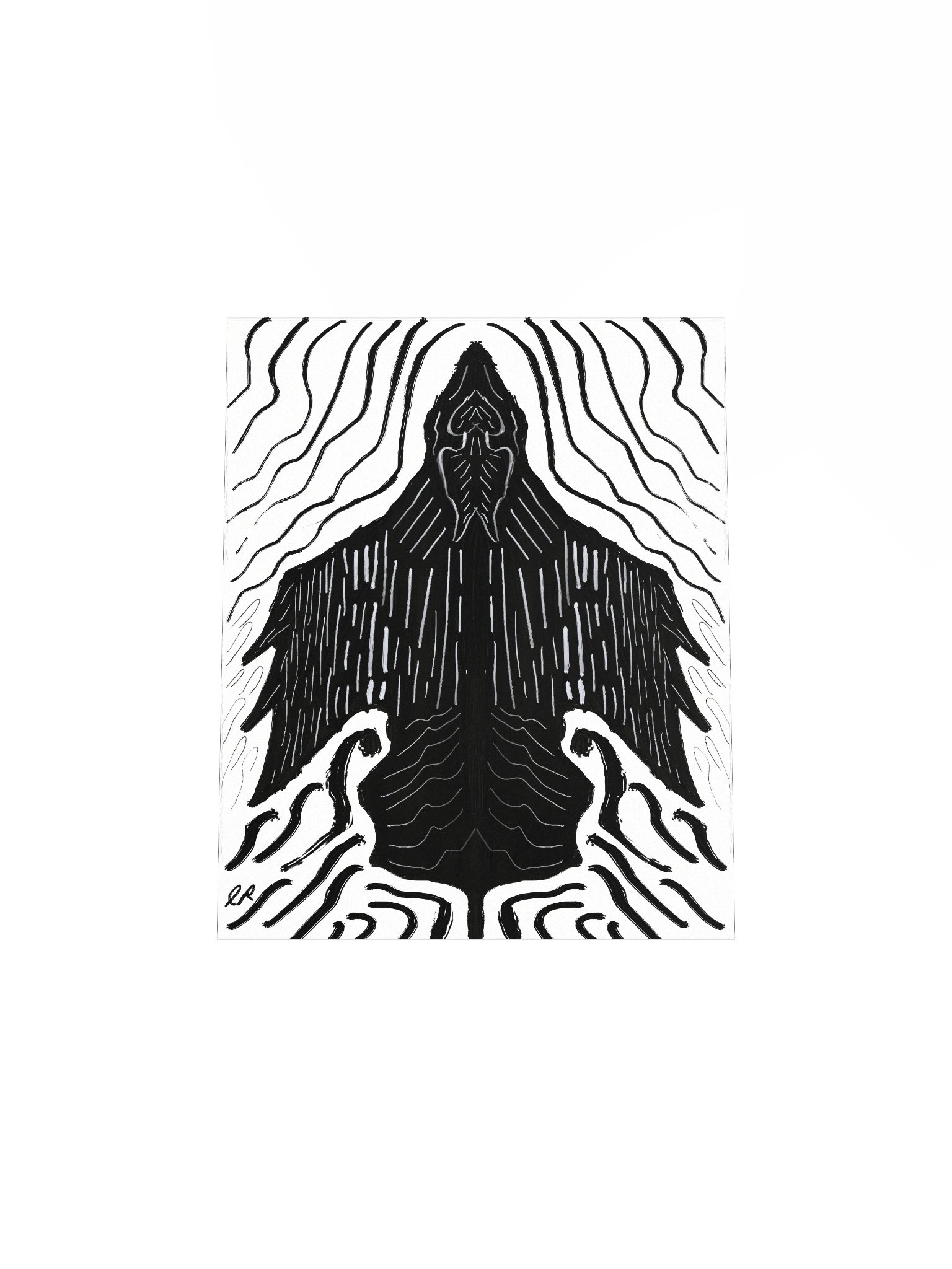 The Night Phoenix Matte Poster Print/Dark Home Decor by Eric Ravenwolf product image (4)