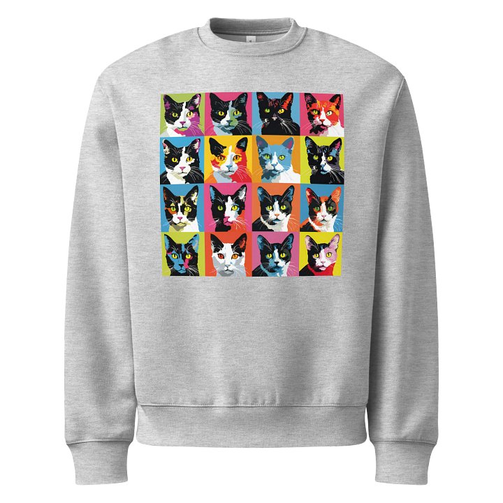 Pop Art Cats Grid Sweatshirt product image (6)