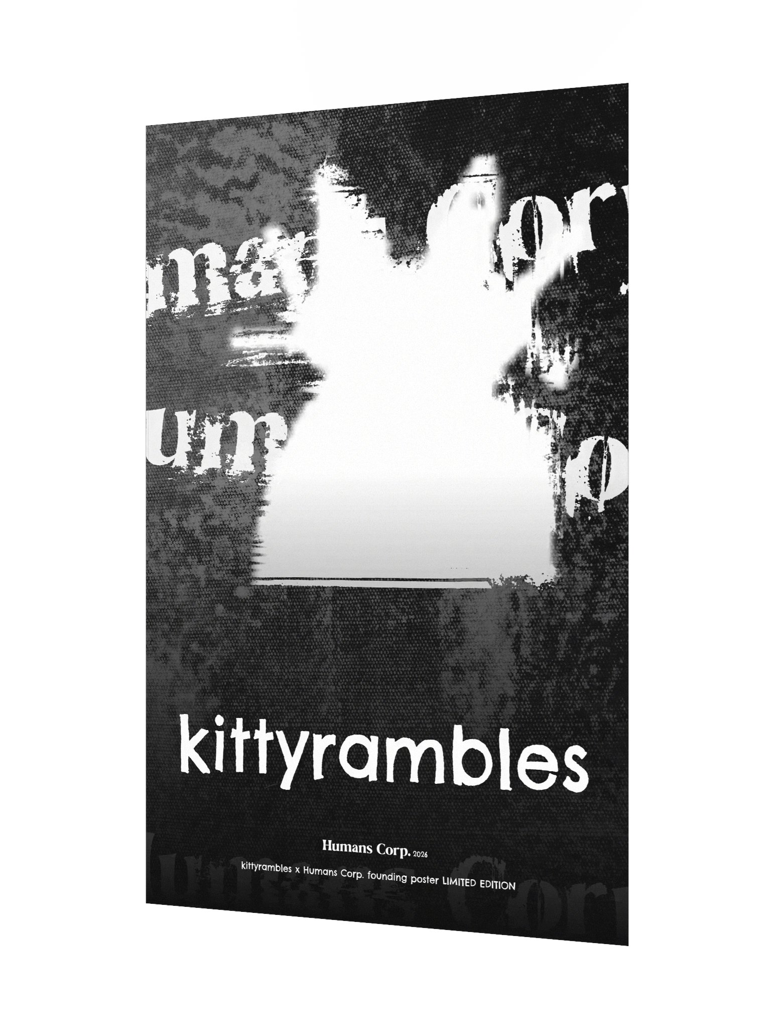 kittyrambles x Humans Corp. founding poster LIMITED EDITION (1 in 10) product image (3)