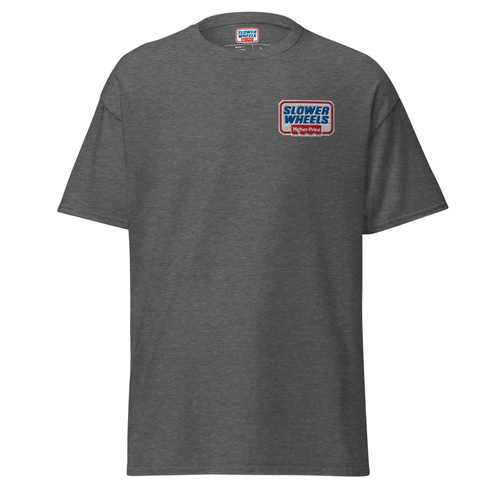 SLOWER WHEELS, HIGHER PRICE UNISEX EMBROIDERED HEAVY TEE product image (4)