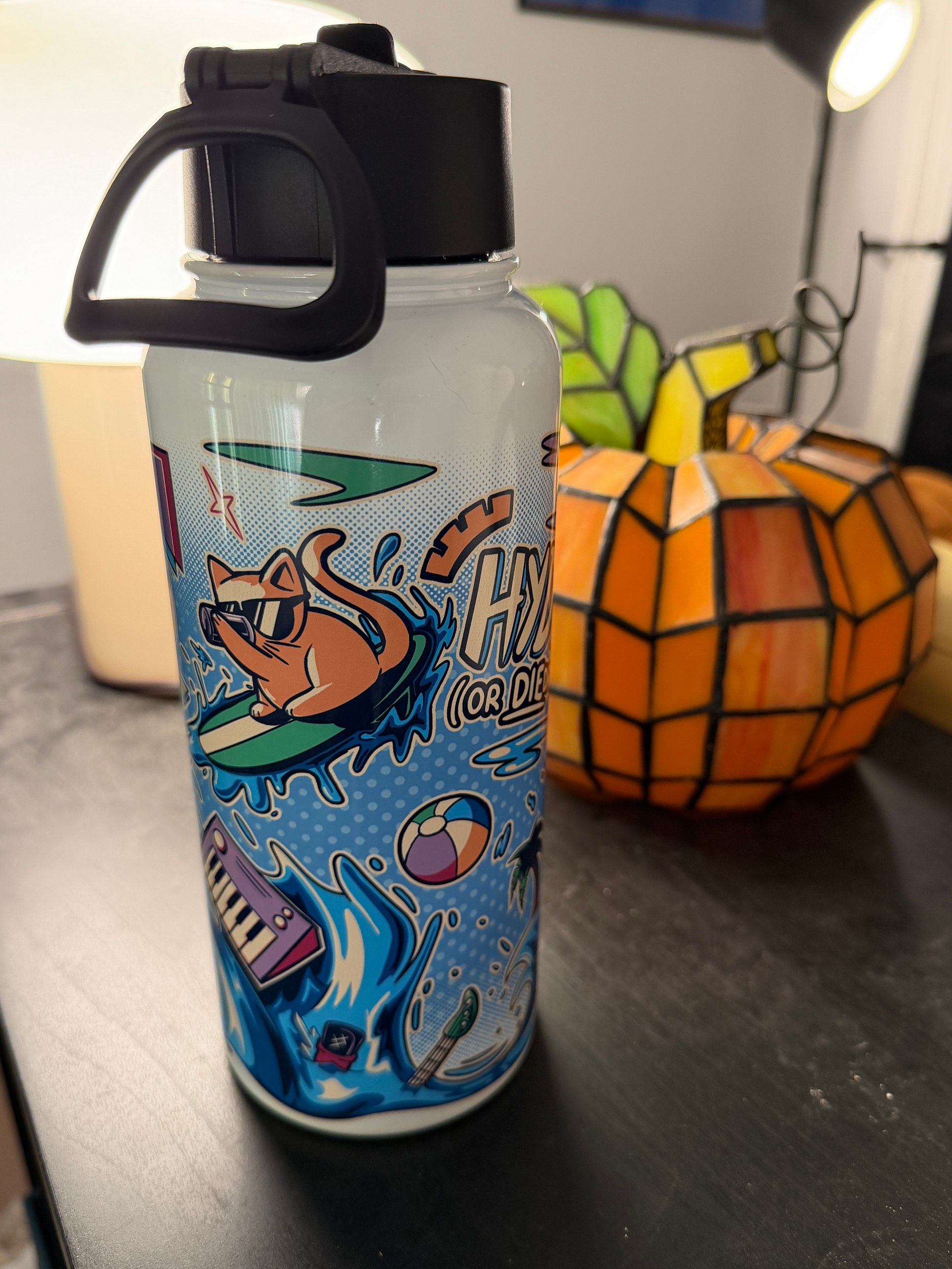 Hydrate (or DIEdrate) | Flip Straw Water Bottle product image (6)