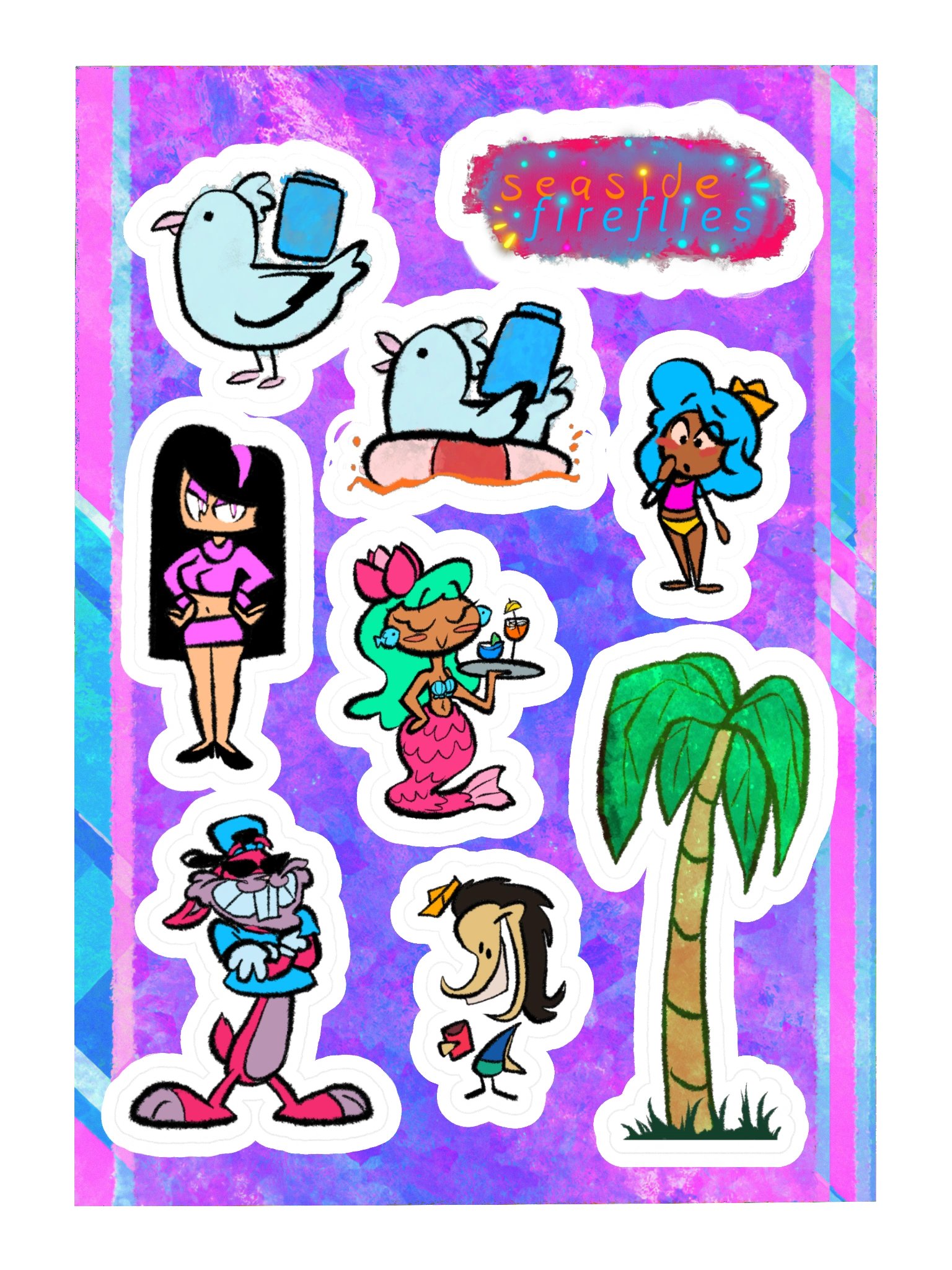 Seaside Fireflies Sticker Sheet product image (3)