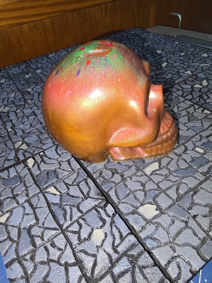 Skull Resin Large - Copper mix product image (4)