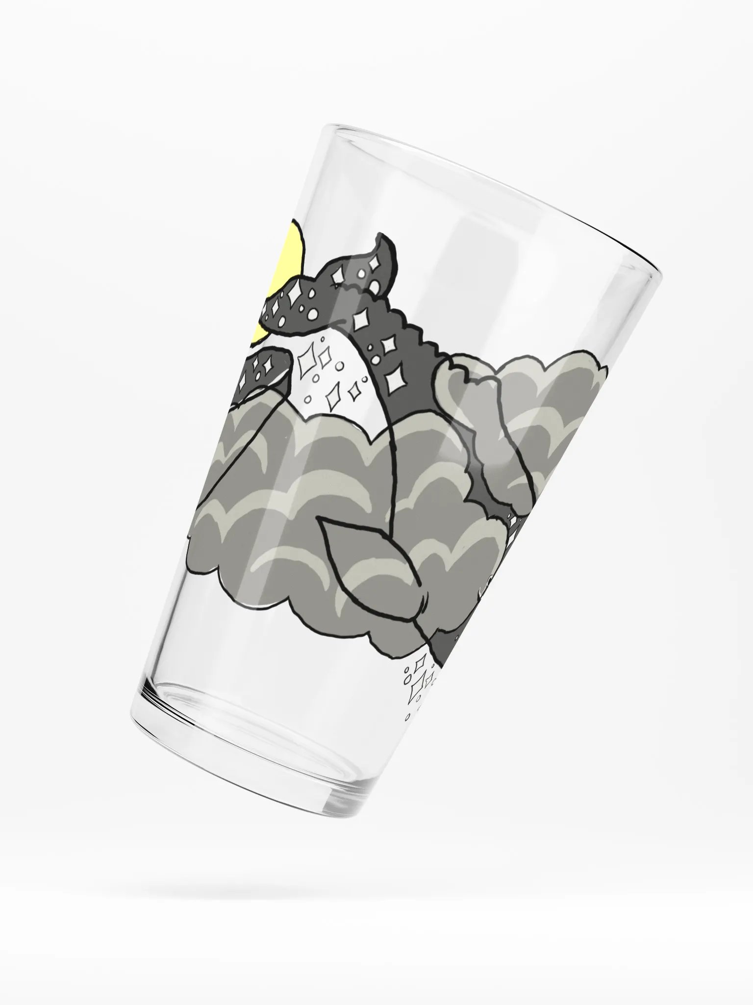 starry gray whale night sky pint glass product image (5)